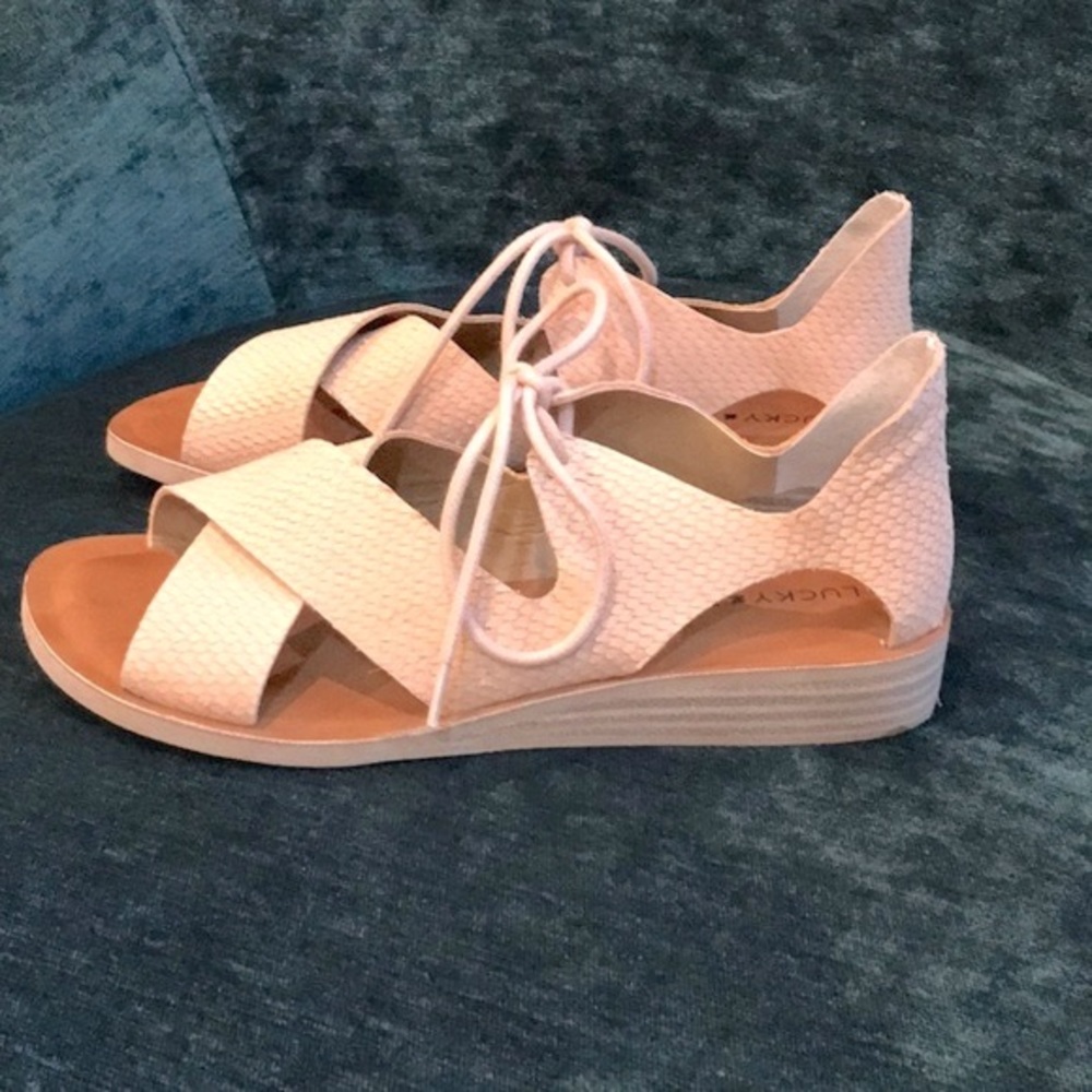 Lucky Brand Blush Lace Up Sandal - Picture 6 of 14